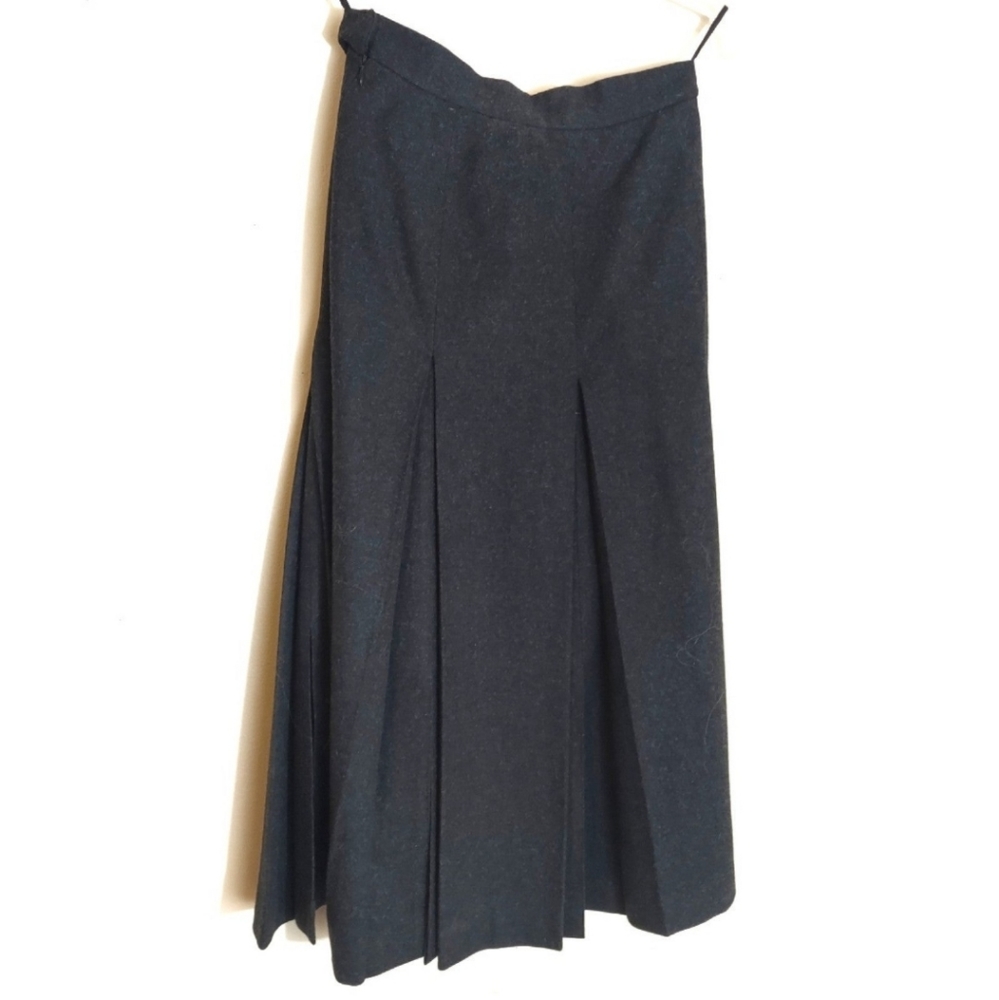 CHRISTA MODEN Austrian Grey Wool Walking Skirt 6